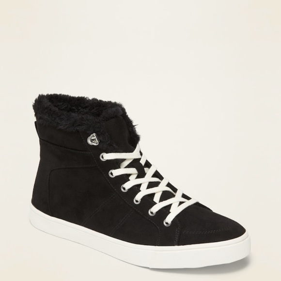 Old Navy Shoes - Old Navy Suede Faux Fur Lined High Tops for Women